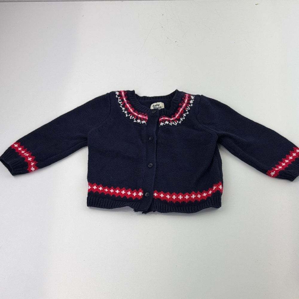 Baby B'Gosh Navy Blue Kids Cardigan with Red Accents